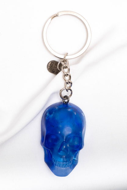 FASHION SKULL KEYRING - VIBRANT COLOUR - PRESSED PETALS