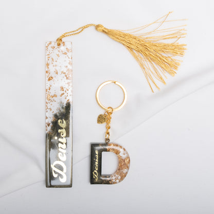 TWO TONE ALPHABET KEYRINGS  & BOOKMARKS