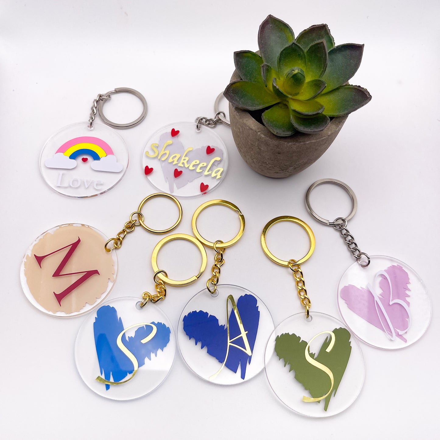 FASHION BRUSH STROKE KEY RINGS