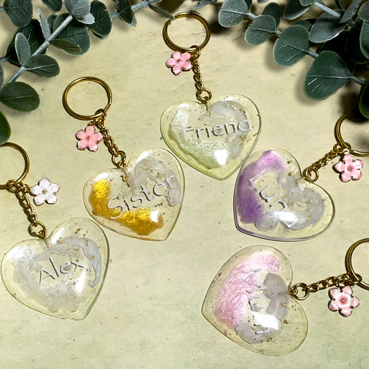 VALENTINE'S DAY HEART KEY RING/ KEY CHAIN - PERSONALISED