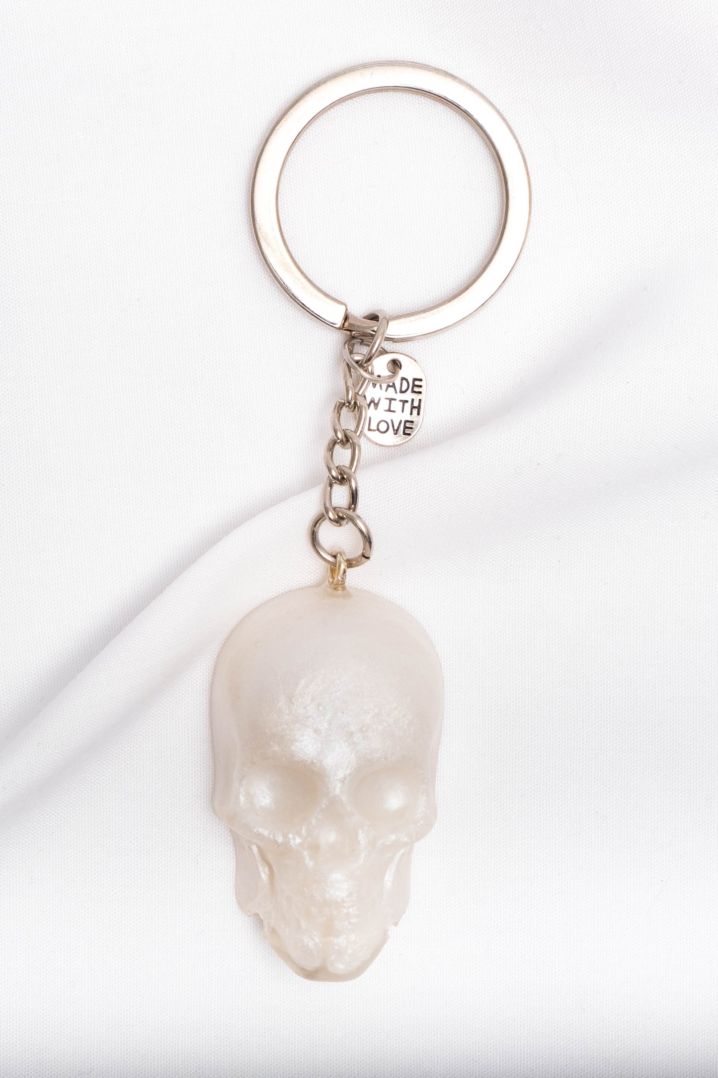 FASHION SKULL KEYRING - VIBRANT COLOUR - PRESSED PETALS