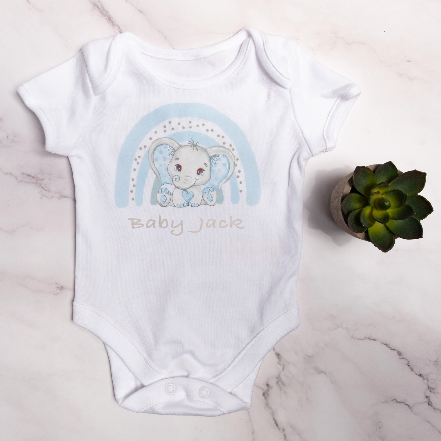 PERSONALISED BABY VEST OR GROW AGE AGE 0-3 , 3-6 , 6-9 or 9-12 or 12-18 100% cotton