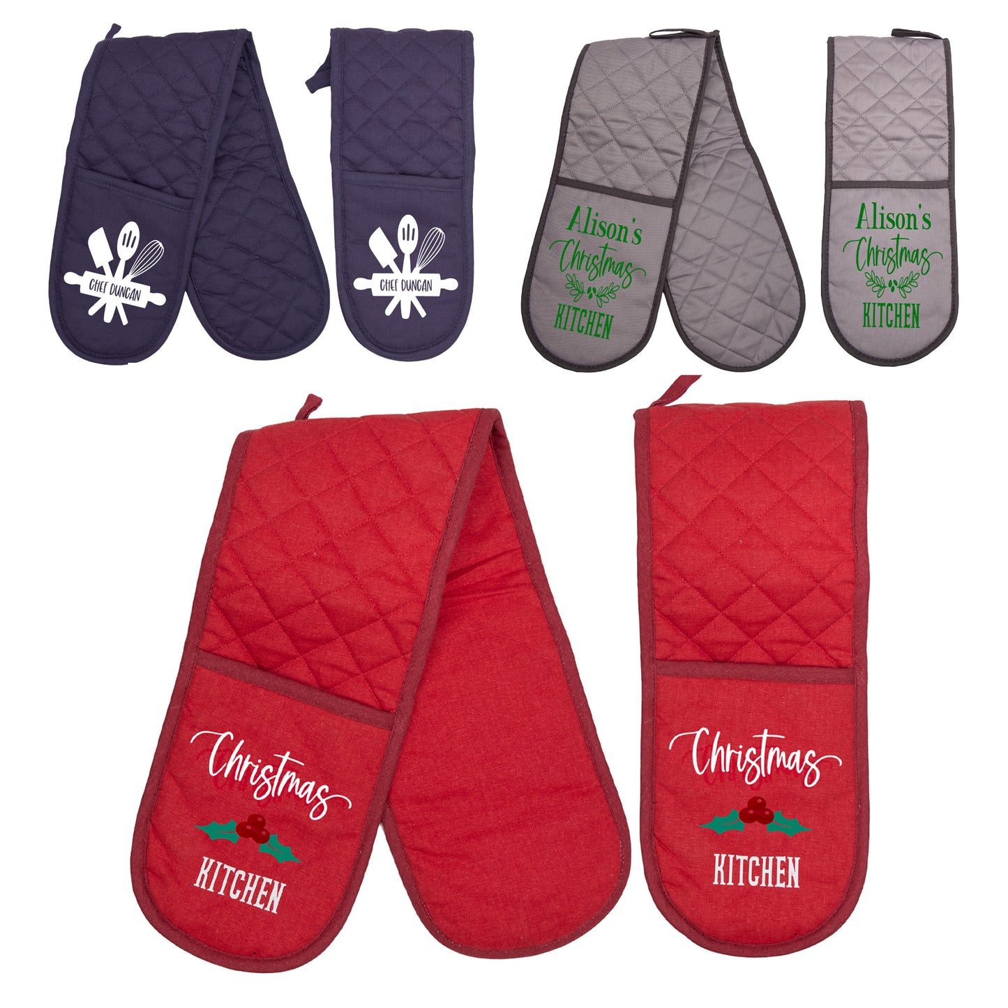 FESTIVE OVEN GLOVES